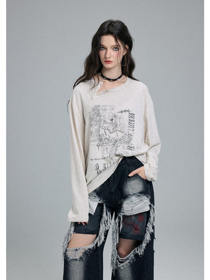 Slanted Shoulder Colored Knit Top【s0000016259】