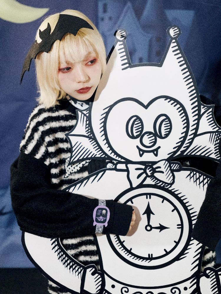 Striped Plush Colorblock Sweatshirt【s0000011560】