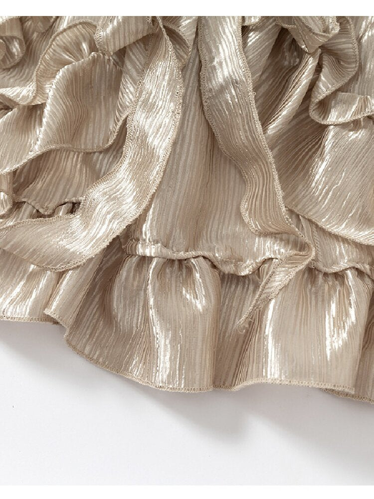 Wood Flange Waist-Cinching Shirt【s0000017986】