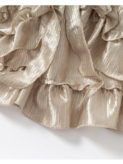 Wood Flange Waist-Cinching Shirt【s0000017986】