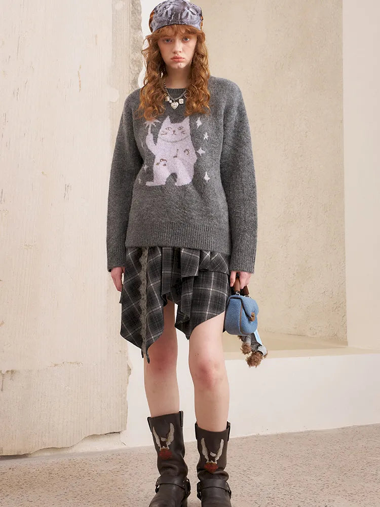Relaxed-Fit Soft Pullover Knit Sweater【s0000014054】
