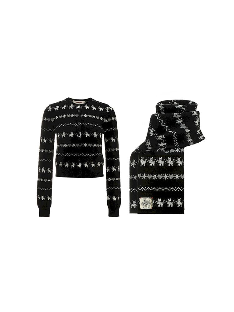 Cat Knit Cardigan Scarf [S0000010652]