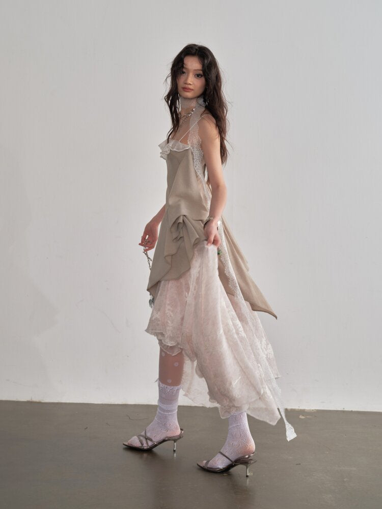 Embroidery Stitching Layered Sundress【s0000015702】