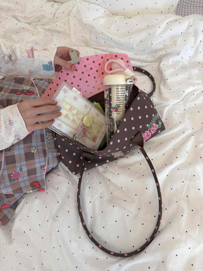 Polka Dot Frosted Jelly Tote Bag【s0000017505】