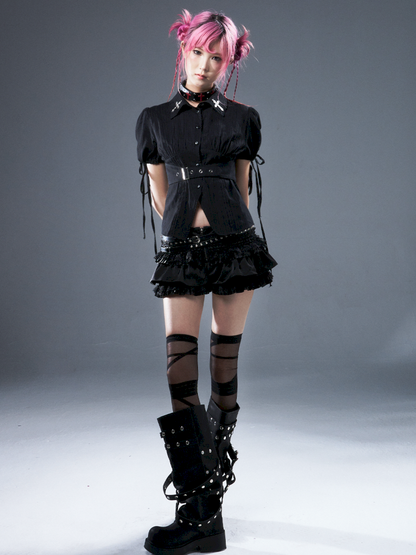 Punk light A-line puffed skirt pants【s0000012940】