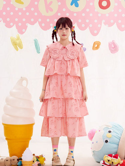 Animal Angel Pink Cake Halter Dress【s0000013192】