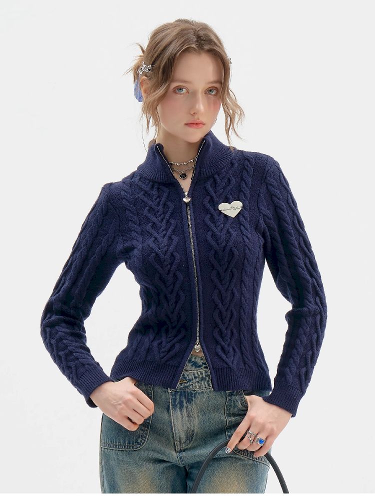 Twist Slim Sweater Cardigan【s0000011514】