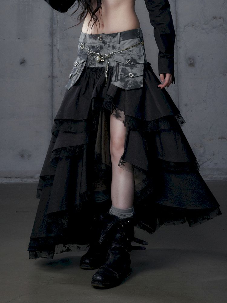 Fake Two Piece Heavy Layered Cake Skirt【s0000013476】