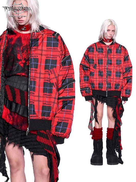 Zipper Structure Patchwork Punk Jacket【s0000011018】