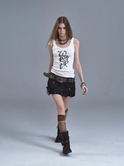 Camo Pleated Rivet Straight Skirt【s0000016633】