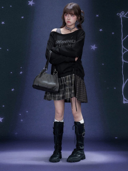 Dark Graffiti Fake Two Dress【s0000015466】