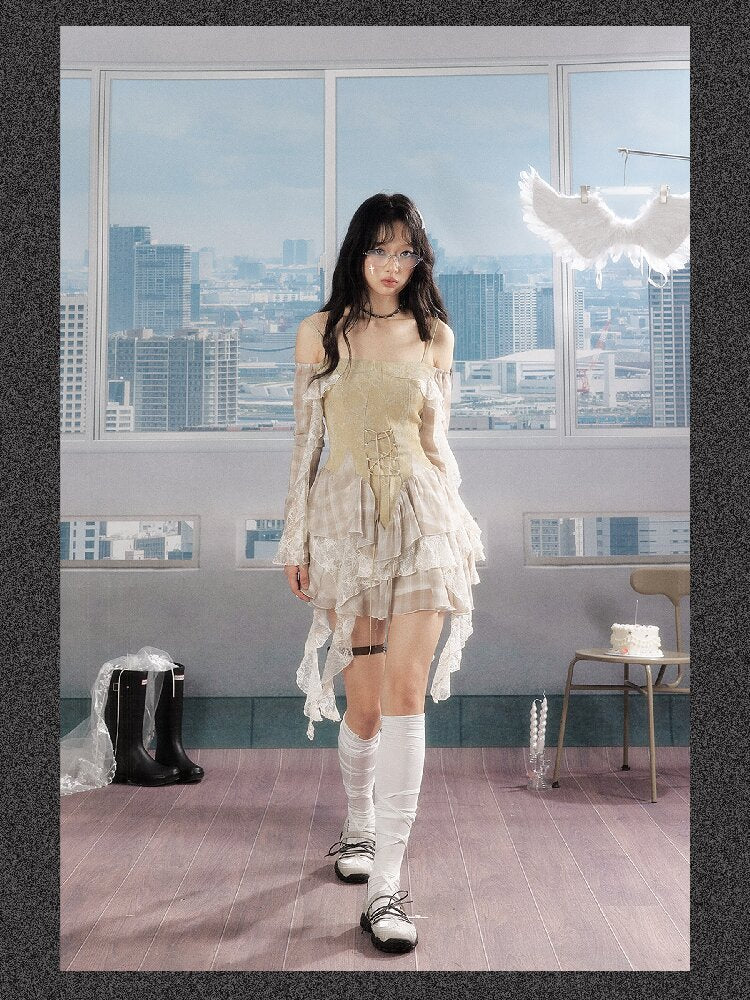 Ruffle Camisole Slimming Dress【s0000016265】