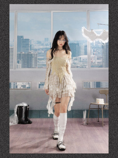 Ruffle Camisole Slimming Dress【s0000016265】