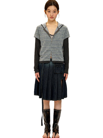 Tencel Wool Stripe Cardigan【s0000016418】