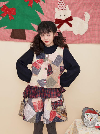 Embroidery Childish Navy Knit Sweater【s0000011198】