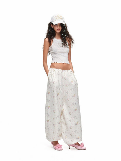 Printed Cotton Balloon Pants【s0000016920】
