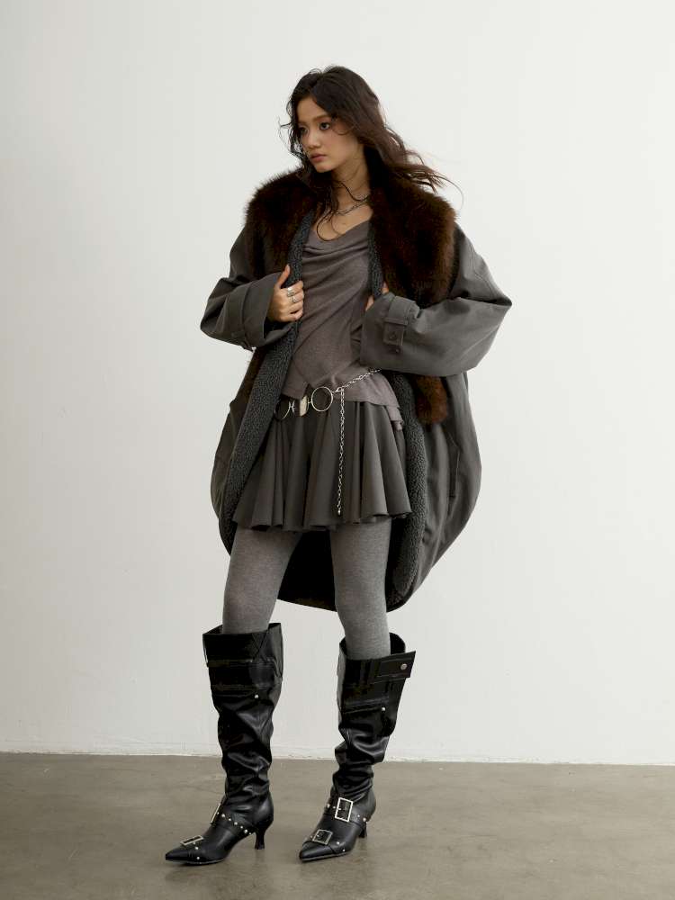 Detachable Fur Shell Long Jacket【s0000015194】