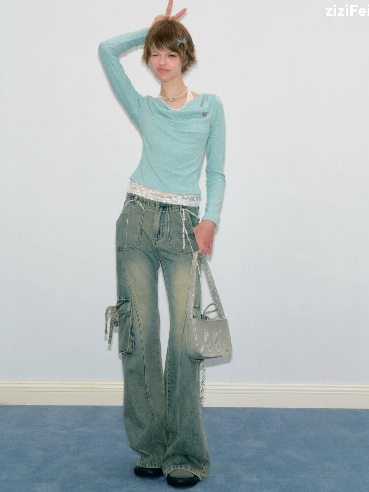 Gentle Swing Collar Knit Sweater Top【s0000017884】