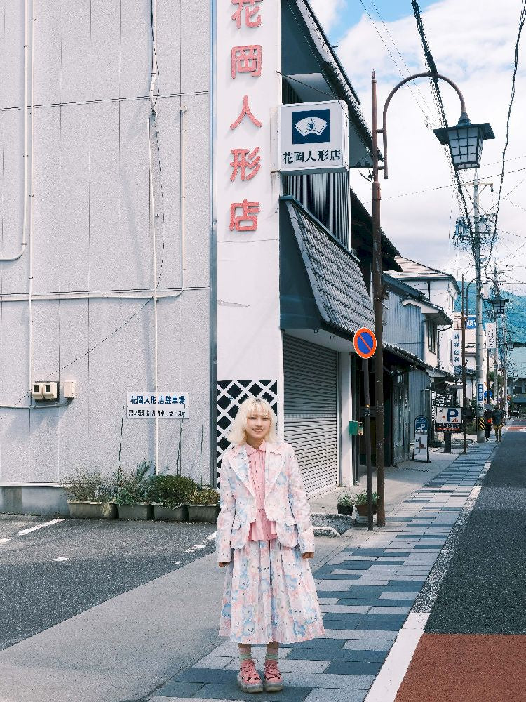 COLORFUL UNIFORM PLEATED HALF SKIRT [S0000010907]