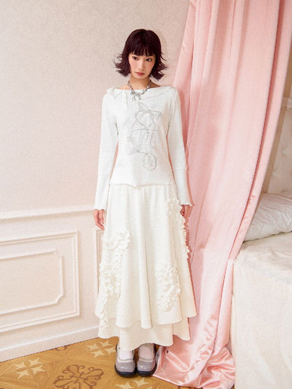 Butterfly Plate Flower Halter Skirt【s0000011642】