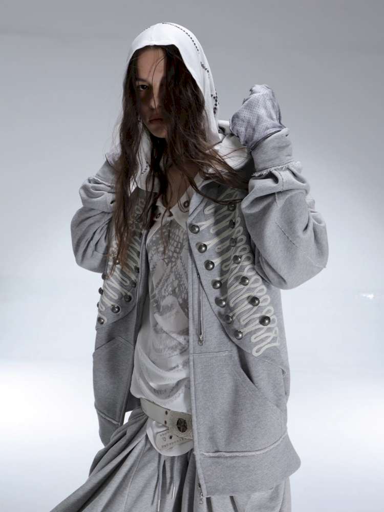 Classic Napoleon Embroidered Hooded Zipper【s0000014711】