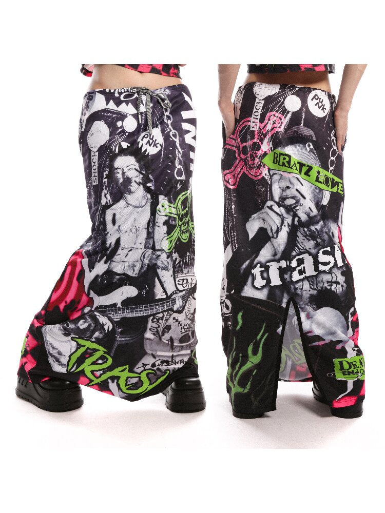 DeadEndKids Retro Print Long Skirt【s0000019126】