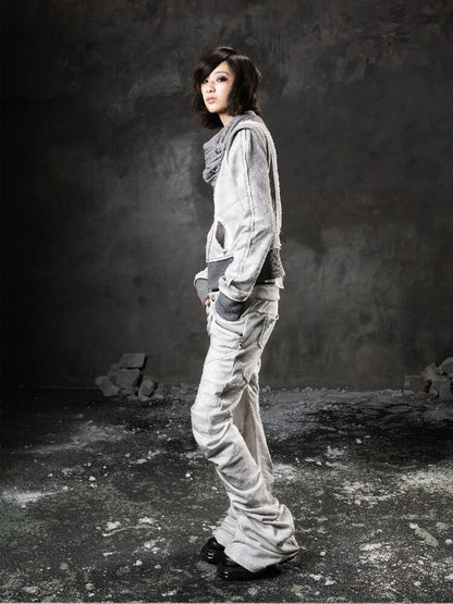 Double Waist Scimitar Stacked Sweatpants【s0000015959】