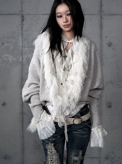 Lazy Knit Batwing Hooded Sweater Jacket【s0000014112】