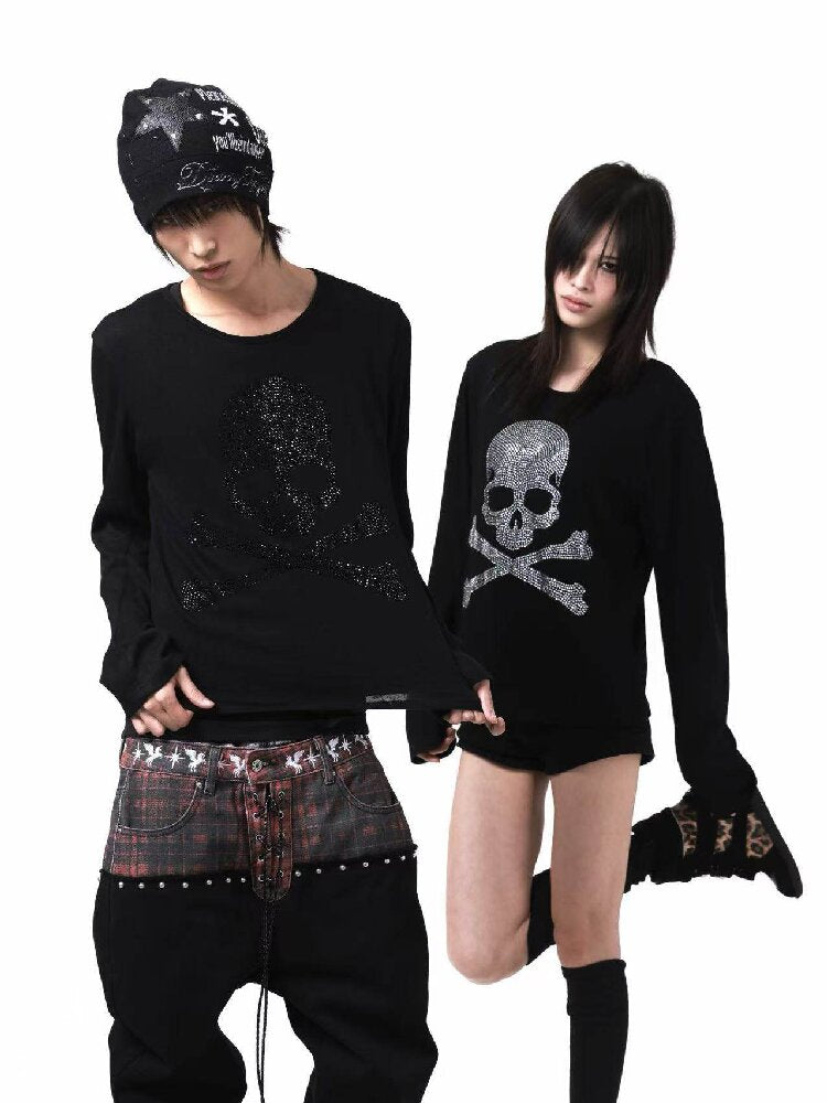 Skull Diamond Long Sleeve Shirt【s0000018200】