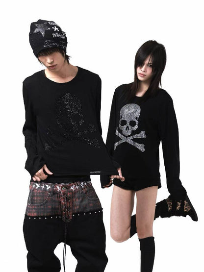 Skull Diamond Long Sleeve Shirt【s0000018200】