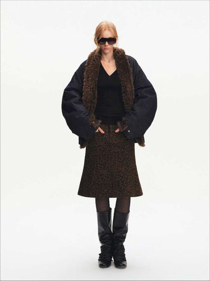 Leopard Print A-Line Mermaid Skirt【s0000015063】