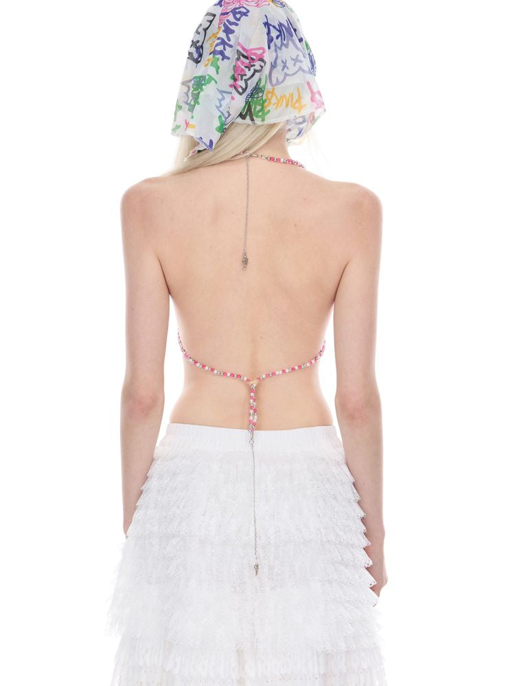 Rock ‘n’ roll sexy babe Y2K strapless top【s0000012975】