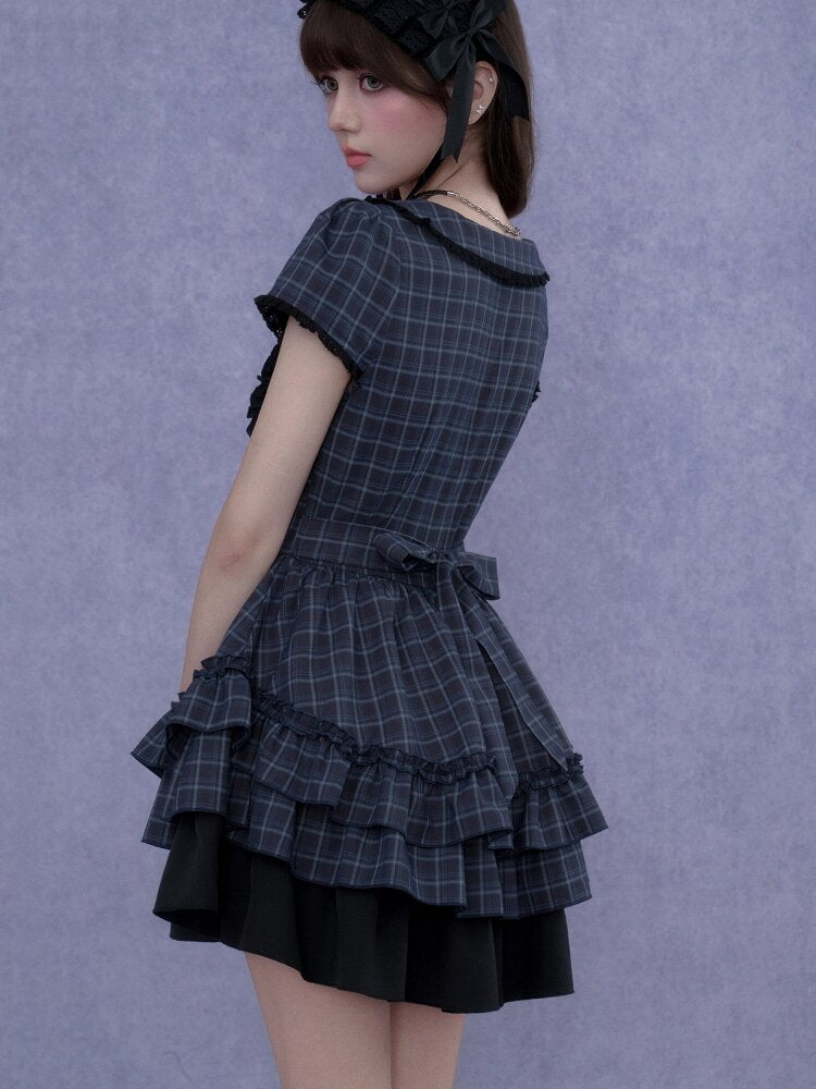 Lunar Eclipse Doll Breasted Dress【s0000017276】