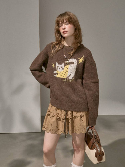 Long-Sleeve Pullover Knit Sweater【s0000014401】