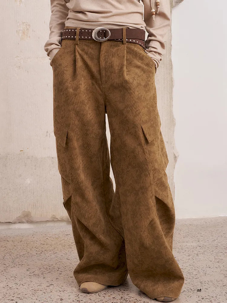 Pocket Structured Relaxed Straight-Leg Workwear Pants【s0000014071】