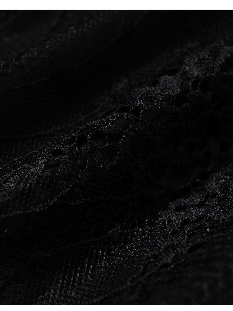 Openwork Lace Irregular Shirt Dress【s0000015941】