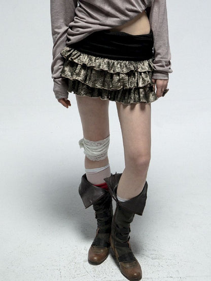 Multi-Layer Pleated Puffy Cake Skirt【s0000012215】