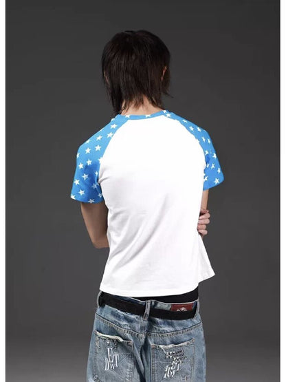 Star Print Raglan Street Tee【s0000018259】