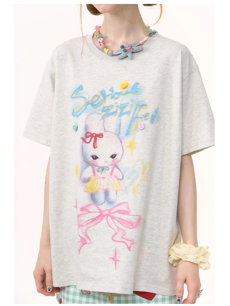 Loose Thin Round Neck Short Sleeve T-shirt【s0000012243】