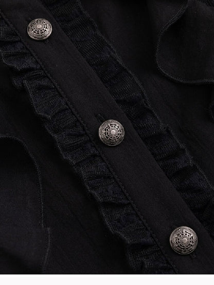 Napoleon Chiffon Patchwork Shirt【s0000018103】