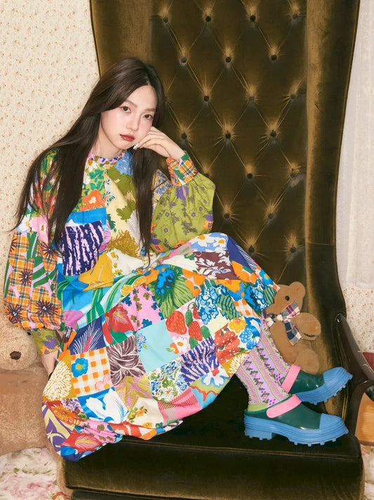 Patchwork Floral Shirt【s0000014147】