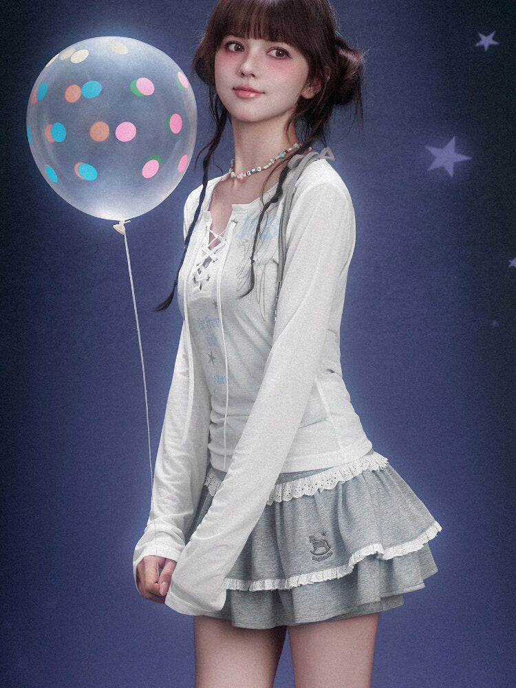 Trojan Horse Embroidered Skirt【s0000015760】