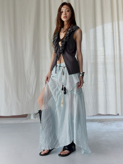 Mambo Green Tank + Half Body Skirt【s0000013223】
