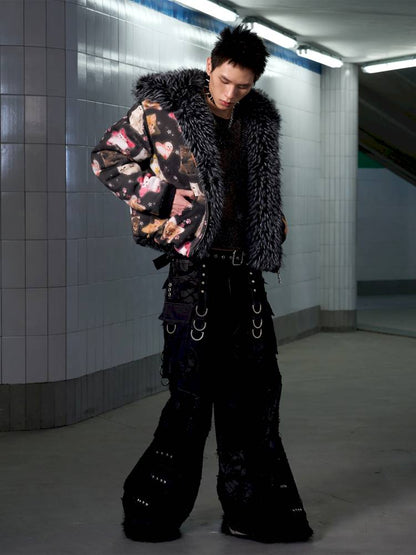 Cat Print Reversible Fleece Jacket【s0000014414】