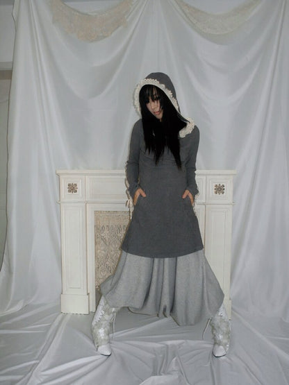 Mid-Century Lantern Buttoned Culottes【s0000017969】