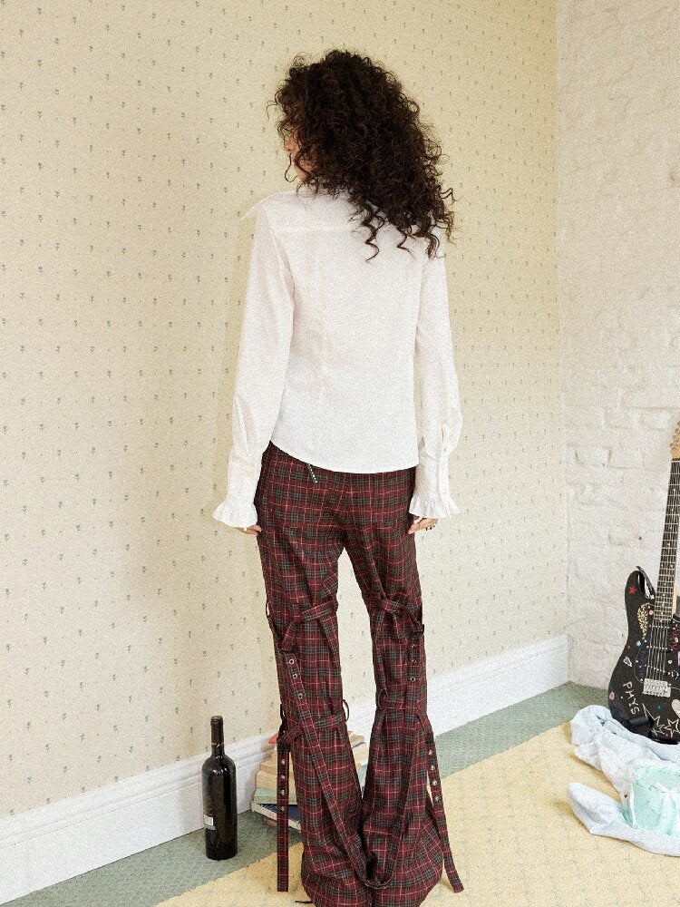 Fake Two-Piece Lace Printed Shirt【s0000017902】