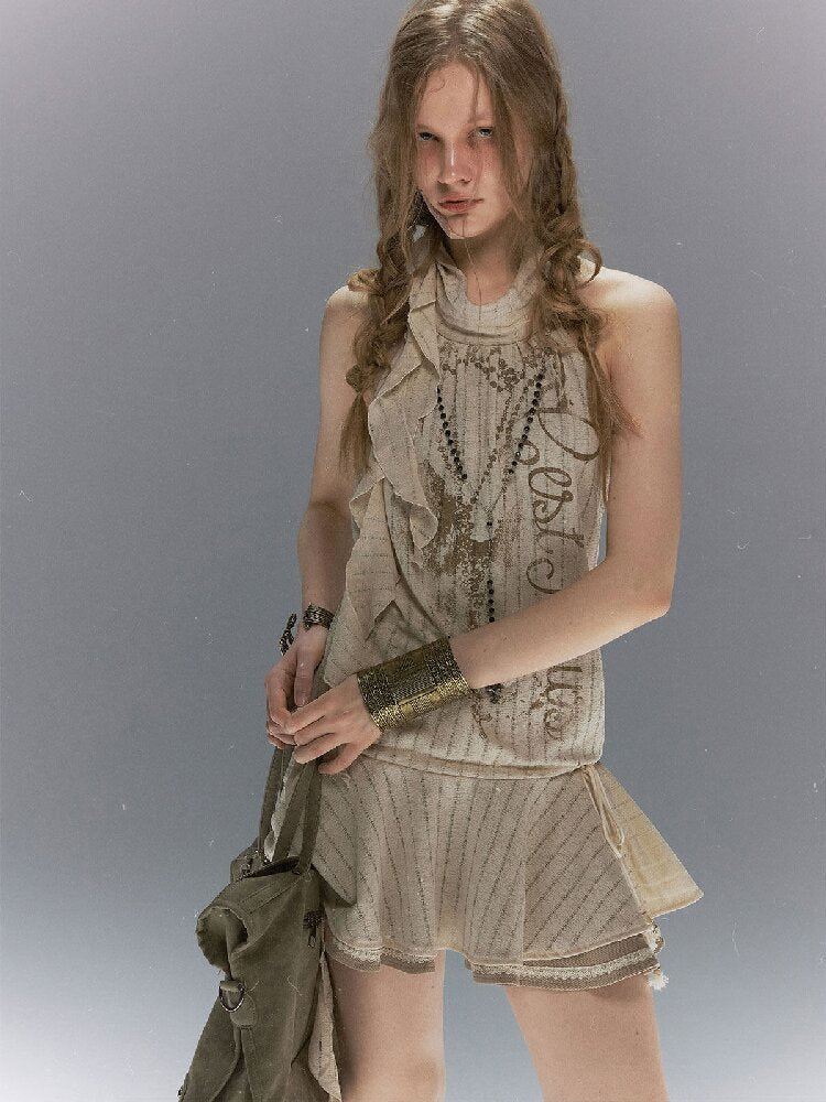 Island Dream Ruffled Lace Dress【s0000017038】