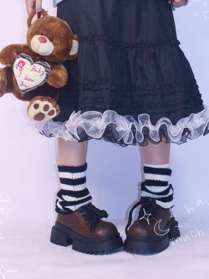 Oreo Stacked Knitted Sock Covers【s0000014621】