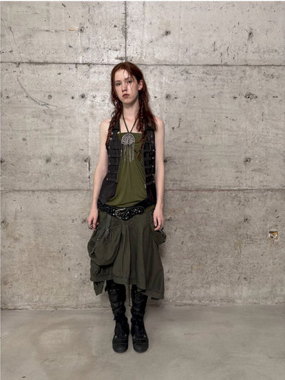 Strapless halter neck two-way vest【s0000012703】