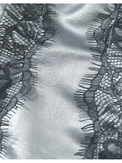 Lace Satin Fake Two Corset【s0000015936】